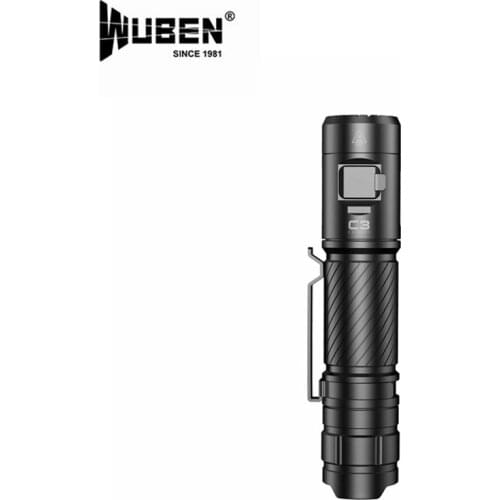 WUBEN C3 1200 Lumens LED FlashlightUSB Type C Rechargeable IP68Waterproof Camping light18650 Battery