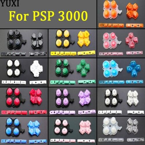 YUXI 5 set For PSP3000 Game Console Replacement Left Right Buttons Kit with Key PAD for PSP 3000 Repair Part