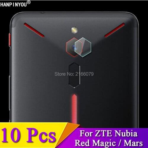 10 Pcs/Lot For ZTE Nubia Red Magic / Mars 6.0" Clear Rear Camera Lens Protective Protector Cover Soft Tempered Glass Film Guard