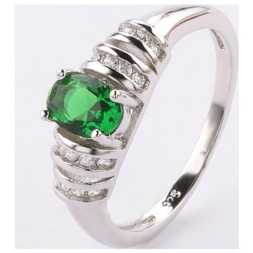 WYJZY Inlaid green stone ladies ring micro-set AAA zircon unique design jewelry gorgeous ladies exquisite engagement ring