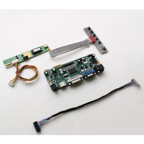 For LP133X7-H2CC/K2QT LCD panel monitor DVI VGA M.NT68676 display controller drive card CCFL LVDS 20-Pin 1024*768 13.3" kit