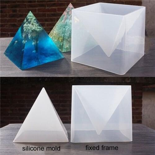 1 set Transparent Pyramid Silicone Mould DIY Resin Decorative Craft Jewelry Making Mold resin molds for jewelry pyramid mold DIY