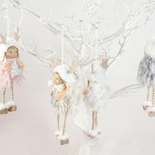 1PC Christmas Plush Dolls Charm Childrens Cute Doll Elf Toy Girl Gift Christmas Tree Pendant Chrismas Decoration Home Decor