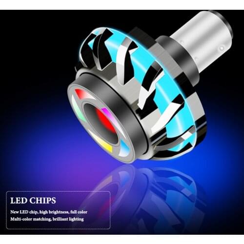 1PC Motorcycle Brake Lamp Tail Light Angel Eye 1157Motorcycle Headlight Tail Brake Rear LED Motorbike Accessories Universal