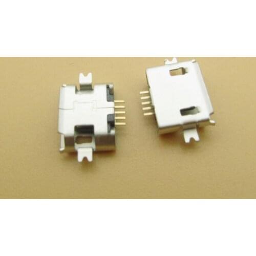 100X Mini USB Jack SMD / Sink type Micro USB Connector Jack Charging port Socket for ZTE/OPPO/Samsung/Nokia mobile phone tablet