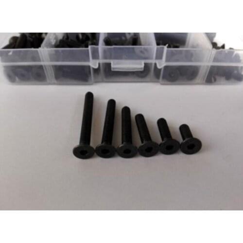 105PCS M4 Allen Bolt Countersunk Head Screw Flat Inner Hexagon Bolts Assortment Machine Screws