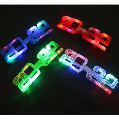 3/5PCS LED Glowing Light Glasses Eye Wear Birthday Party 2022 New Year Neon Party Night Bar Club Accessories