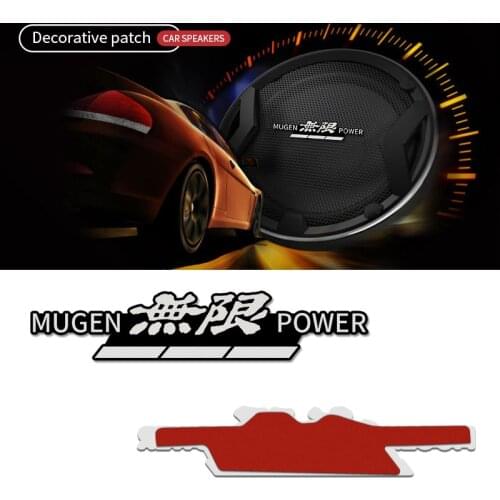 4pcs car audio decorate 3D Aluminum Badge Emblem Sticker Case For Mugen Power Honda Civic Accord CRV Hrv Jazz Accessories
