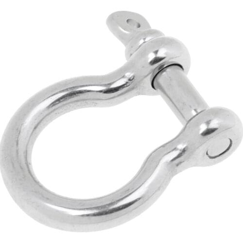8pcs Shackle Shaped D Stainless Steel, Silver, For Cords, Kayak, Boat 6mm