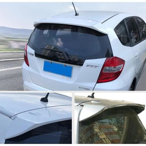 Accessories Spoiler Fit 2008-2013 High Quality ABS Material Car Rear Wing For Honda Fit Jazz Rear Lip Car Spoiler Hatchback Tail