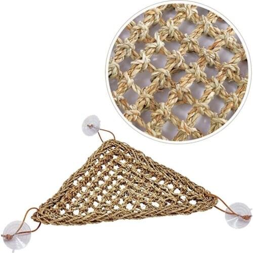 Bearded Dragon Hammock Lizard Lounger,100% Natural Seagrass Fibers for Reptiles,Geckos,Iguanas,Hermit Crabs and Snakes,Triangula