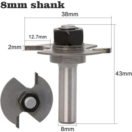1pc 8mm Shank T type bearings wood milling cutter Industrial Grade Rabbeting Bit woodworking tool router bits for wood