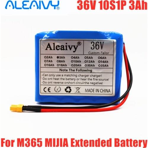 For M365 MIJIA Pro Scooter 36V 3Ah 10S1P 18650 Lithium ion Battery Pack Extended Range Charge And Discharge XT30 Plug +15A BMS