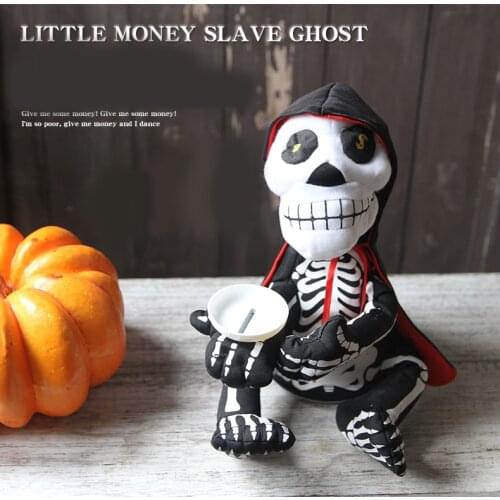 Electric Toy Piggy Bank Scary Moving Ghost Doll Hand Halloween Horror Props Running Hand Voice Control Electric Toy Decor Home