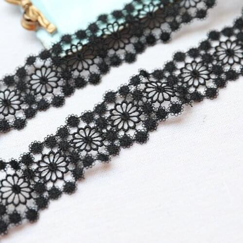 Hot sale Lace accessories Good quality black water soluble lace 4.2 cm H4201