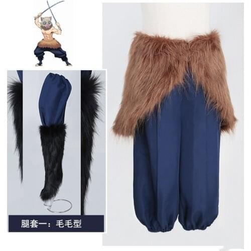 Anime Demon Slayer: Kimetsu No Yaiba Inosuke Hashibira Cosplay Costume Props Adult Outfit Male Halloween Christmas Costumes