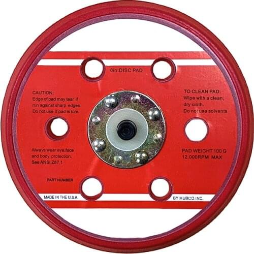 150mm 6inch Red Sanding Pad Efficient Sanding Polishing Pad Velcro or PSA Attached