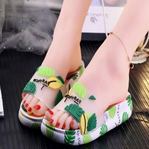 Summer New Outdoor Fashion Wedges Platform Cartoon Animation Peep Toe Cut Out Women Slippers Ladies Lovely Slides 20210326