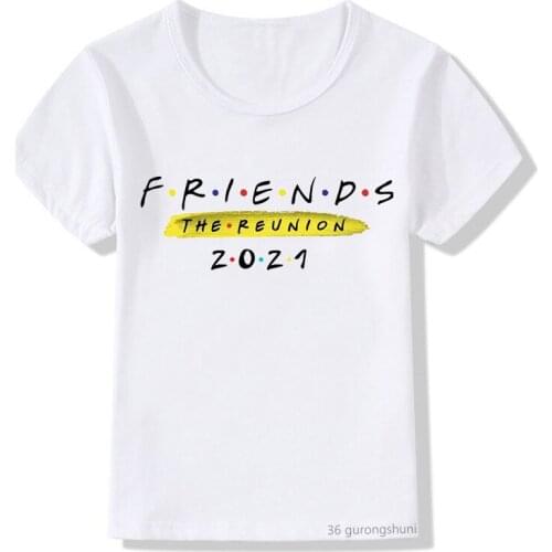 2021 Hot Sale Old Friends Tv Show Best Friends The Reunion 2021 Boys T-Shirts Vogue Kids Clothes Harajuku Girls T Shirt