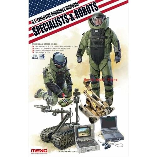 Meng HS003 1/35 US Explosive Ordnance Disposal Specialists&Robots Assembly Model