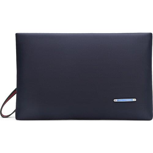 Fashion Leather Solid Color Waterproof Mens Purse Handbag Bolso Hombre Clutch Sacoche Homme Luxury Brand Bag Portemonnee