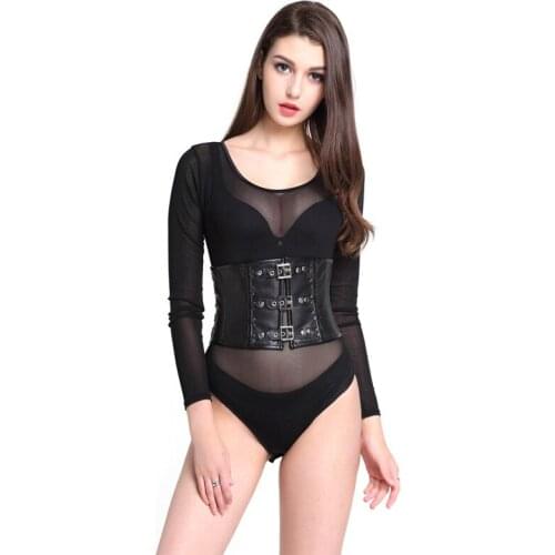 Fashion Leather Punk Harajuku Sculpting Harness Waist With Straps and Metal Pin Buckle For Body Bondage Women Belt Accessories