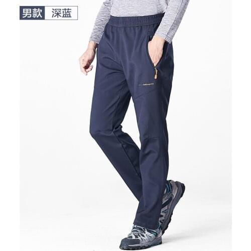 2019 Winter Men Hiking Pants Outdoor Sports Softshell Trousers Waterproof Thick Warm Camping Pants Navy Blue 4XL 5XL Plus Size