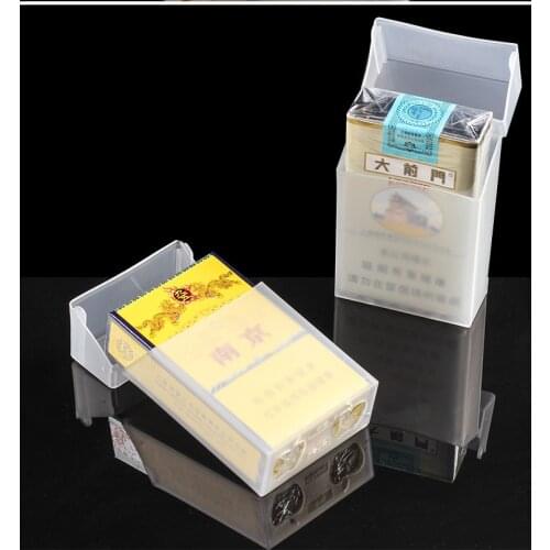 New hot sale Soft Package Hard package Transparent Smoke Cigarette Case Storage Box Holding 20 Sticks Package Anti-pressure box