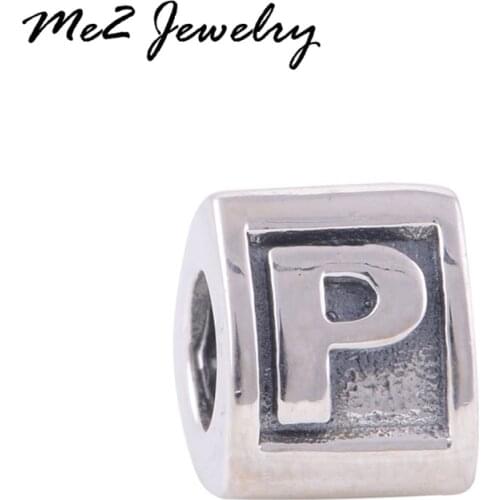 New fancy letter P european beads Summer style charm beads fit 2017 fashion women bracelet free shipping