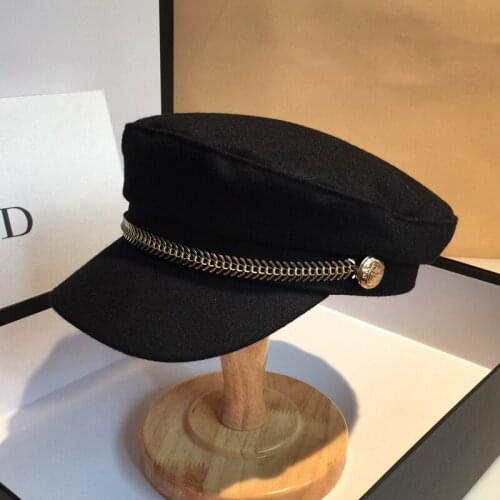 202101-DF autumn spring Fashion fishbone chain leisure Octagonal hat men women visors cap