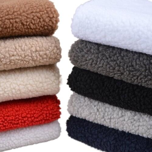 Plush Polar Fleece Fabric BY the Half Yard Thick Imitation Wool Clothing Lining Shoes Warm Lining Handmade DIY Material