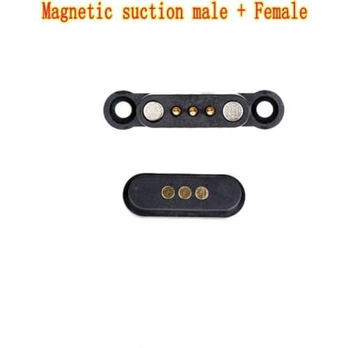 5 Pairs Spring Loaded Magnetic Pogo Pin Connector 3 Positions Magnets Pitch 2.3 MM Through Holes PCB Solder Male Female Probe