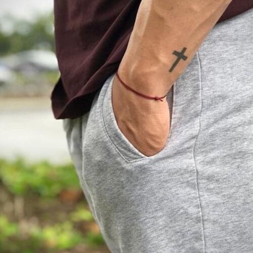 Simple Lucky Red String Bracelet Men Wrist Adjustable Link Insert Punk Wristband Stylish Casual Braided Bangle