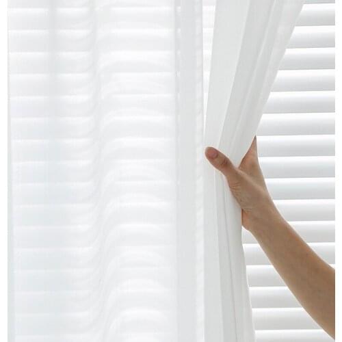 Multi Color Simple Chiffon Sheer Curtains for Living Room Kitchen Bedroom Room Divider White Yellow Pink Tulle Voile Curtain