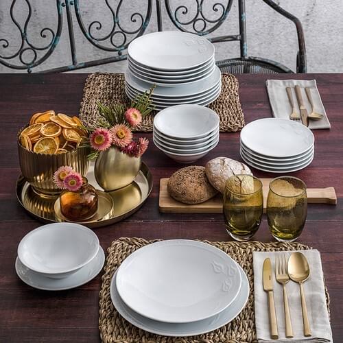 LÜKS 2021 RENE 24 PIECES DINNER SET WHITE