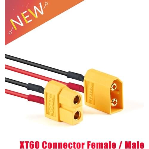 1 Pair XT60 Connector Female / Male Connector Plug with Housing 10CM Silicon Wire 14AWG Banana Plug Connector for Battery
