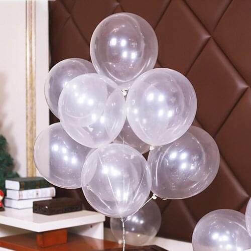 Wedding Party Decoration Double Set White Latex Balloon Thickening 12 Inch 2.8g Round Transparent Balloon 183