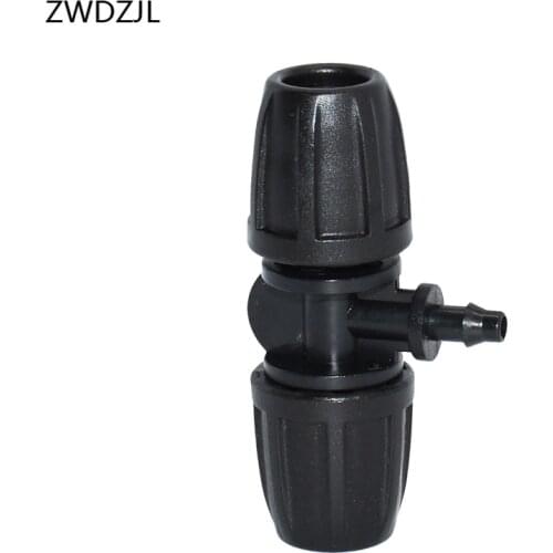 Garden hose tee 8/11 to the 4/7 Connector irrigation 1/4" to 3/8 reducing tee barb 3 way Connecting Hose adapter 5pcs