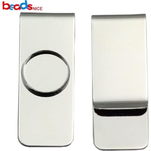 Beadsnice Money Clip Brass with 16/18mm Round Bezel Setting Personalize Money Clips for DIY Jewelry Findings ID34948