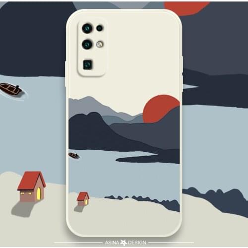 ASINA Liquid Silicone Case For Honor 20 30 Pro 8x 9x 9a Straight Edge Cute Scape Cover Bumper For Honor View 30 40 Fashion Capa