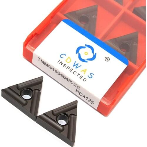 10PCS TNMG160404 R ZC PC4125 High Quality Carbide Inserts External Turning Tool TNMG 160404 CNC Lathe Cutter Tools For Steel