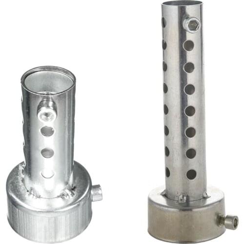 2 Pcs Silver Motorcycle Exhaust Can Muffler Insert Baffle DB Killer Silencer 48Mm X 80Mm & 48Mm X 140Mm