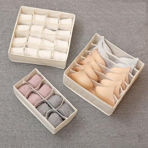 2020 New Underwear Bra Organizer Storage Box 2 Colors Drawer Closet Organizers Boxes For Underwear Scarfs Socks Bra Hot Sale