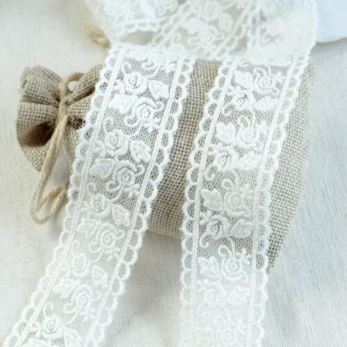 3.5cm 4m/lot Off White Cotton Embroidered 2 side Lace Garment, Skirt Decoration, Off White Cotton Cloth Lace X881
