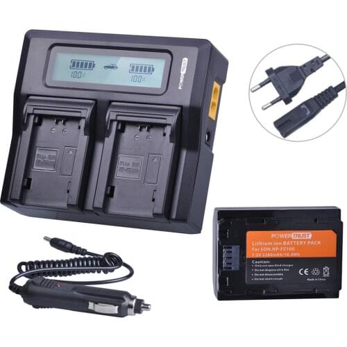 1x 2280mAh NP-FZ100 NPFZ100 NP FZ100 Battery+LCD Rapid Dual Charger for Sony BC-QZ1 Alpha 9 9R A9R 9S ILCE-9 A7R A7 III ILCE-7M3