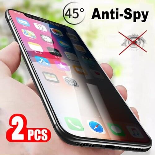 Anti Spy Tempered Glass For iPhone 12 mini 11 Pro XS Max X XR Privacy Screen protector iPhone 7 8 6 6S Plus SE 2020 Glass