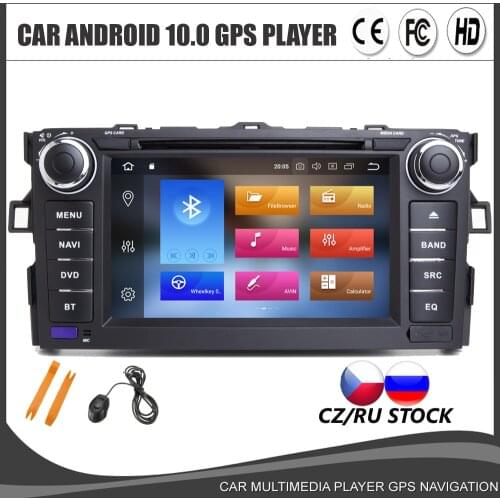 Octa core Multimedia Android 10.0 Car DVD GPS player For Toyota AURIS WIFI 4GB RAM+64GB ROM DSP USB Radio Navi BT DAB+ TPMS MAP