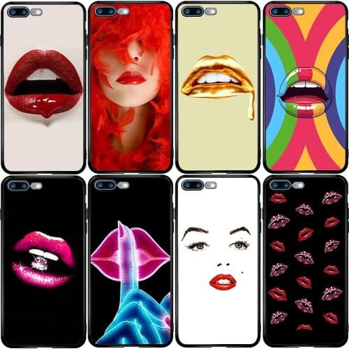 Cover Case for Samsung M10S M10 M31 A10E A10S A20S A30 A50S A21S A31 A41 A51 A71 Pink Sexy Lipstick Makeup