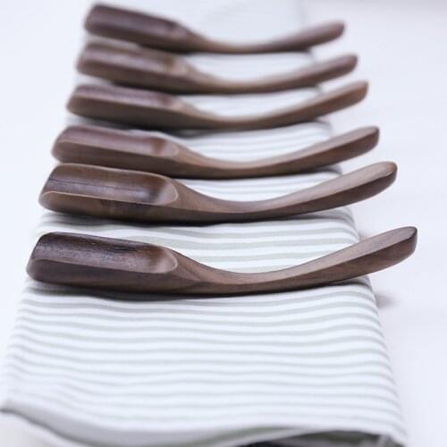 Wooden Tea Spoon Tea Shovel Kung Fu Tea Ceremony Six Gentlemen Parts Handmade Teaspoonful Teaism Accessories Walnut