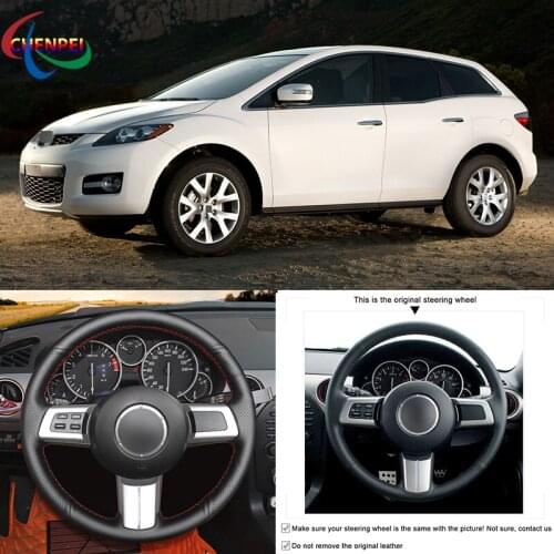 DIY Hand-Stitched Non-Slip Durable Steering Wheel Cover For Mazda MX-5 Miata RX-8 09-12 CX-7 06-09 Car Interior Decoration